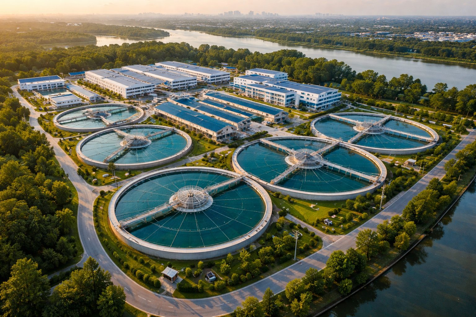 Water treatment clarifier basins